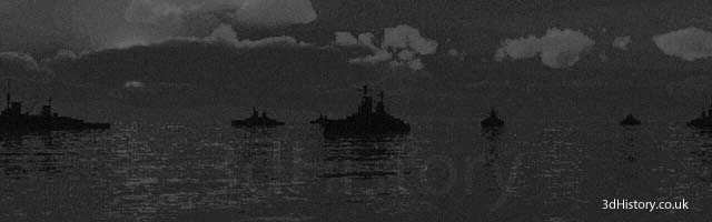 The High Seas Fleet were silouetted against the setting sun